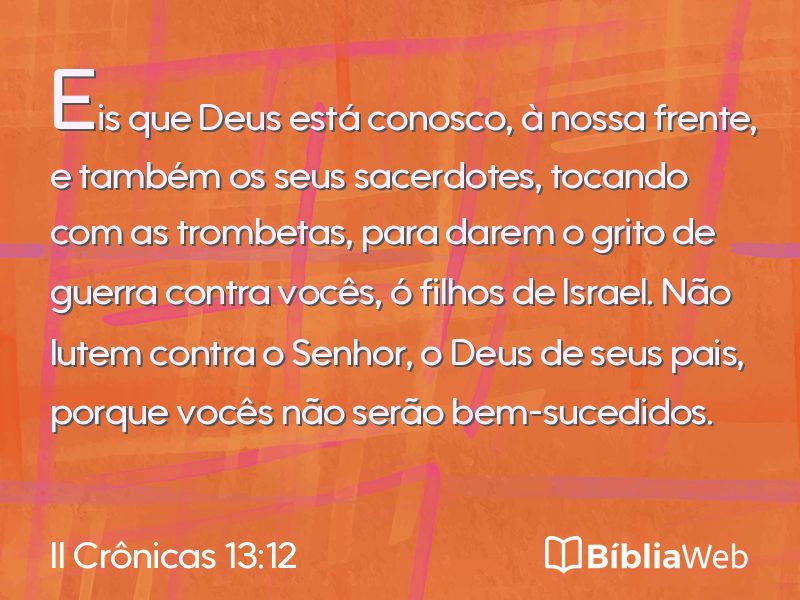 II Crônicas 13:12 em imagem para compartilhar