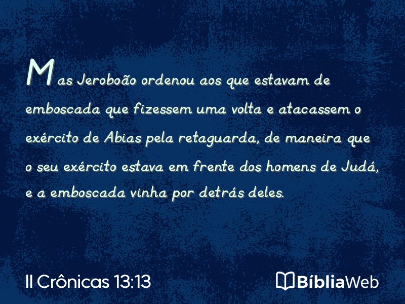 II Crônicas 13:13 em imagem para compartilhar