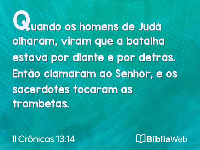 II Crônicas 13:14 em imagem para compartilhar