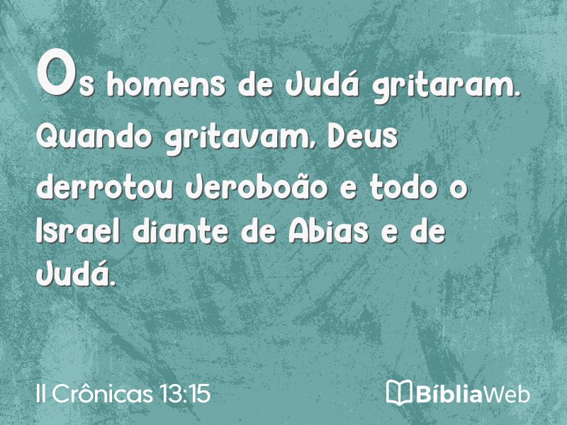 II Crônicas 13:15 em imagem para compartilhar
