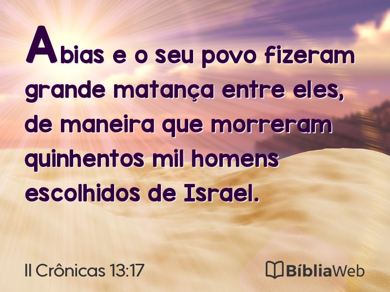 II Crônicas 13:17 em imagem para compartilhar