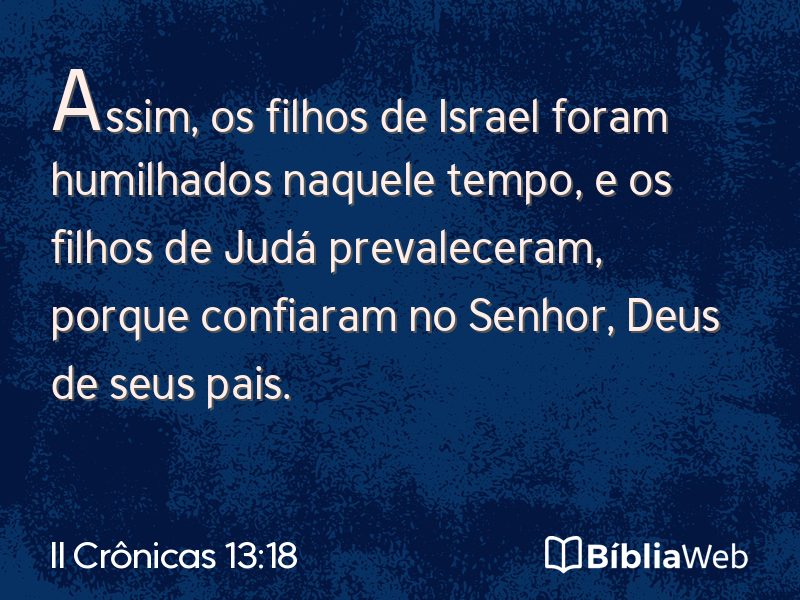 II Crônicas 13:18 em imagem para compartilhar