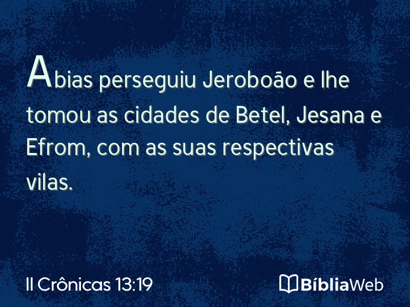 II Crônicas 13:19 em imagem para compartilhar