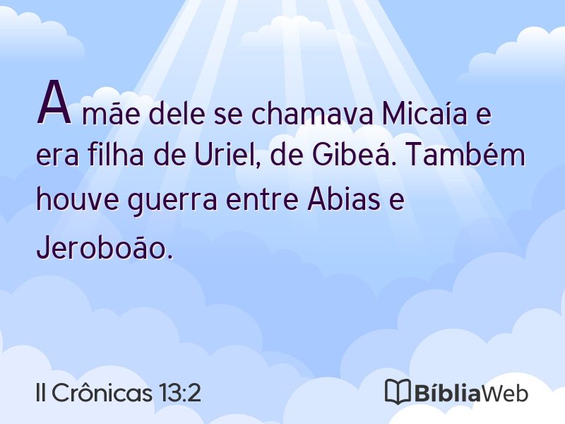 II Crônicas 13:2 em imagem para compartilhar