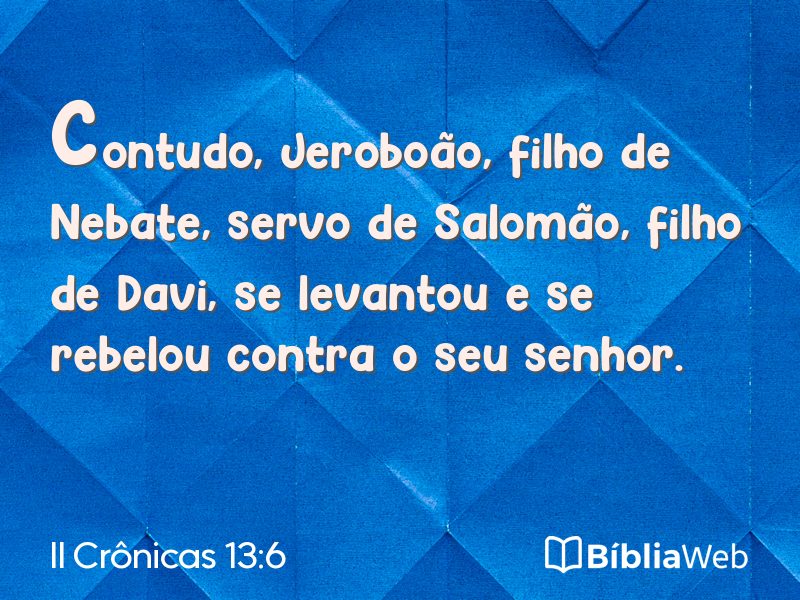 II Crônicas 13:6 em imagem para compartilhar