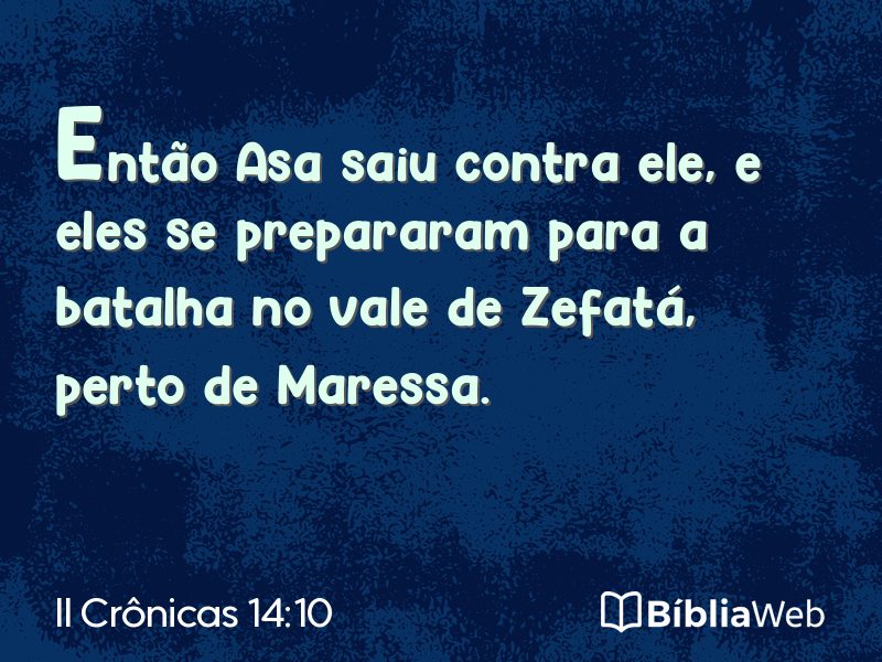 II Crônicas 14:10 em imagem para compartilhar