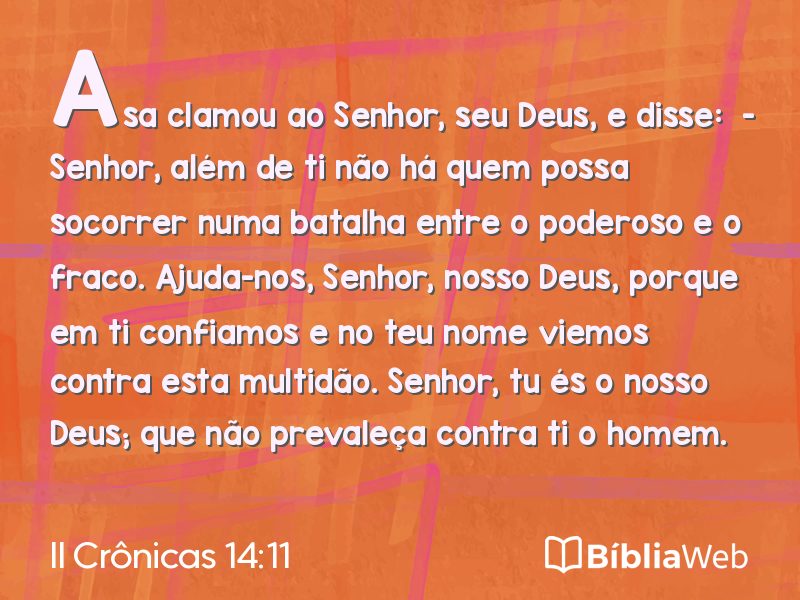 II Crônicas 14:11 em imagem para compartilhar