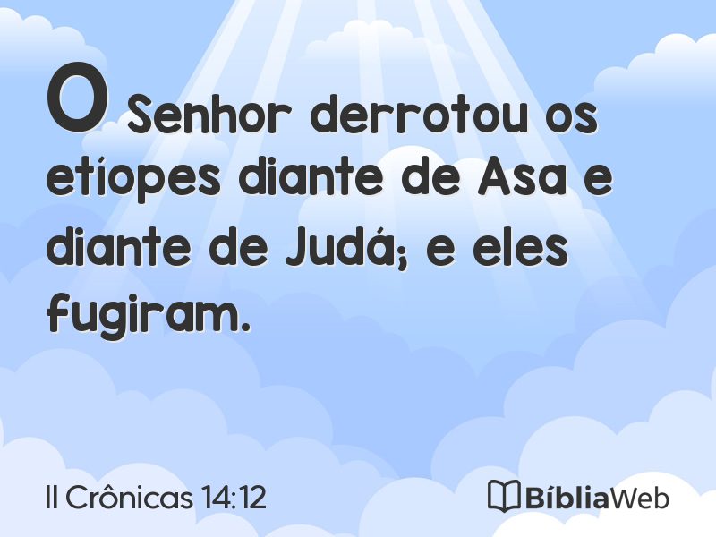 II Crônicas 14:12 em imagem para compartilhar