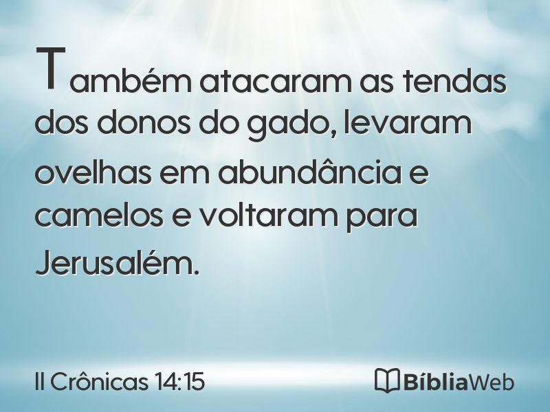 II Crônicas 14:15 em imagem para compartilhar