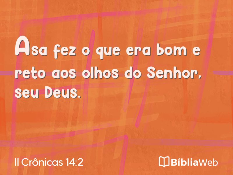 II Crônicas 14:2 em imagem para compartilhar