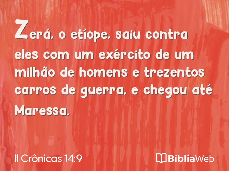 II Crônicas 14:9 em imagem para compartilhar