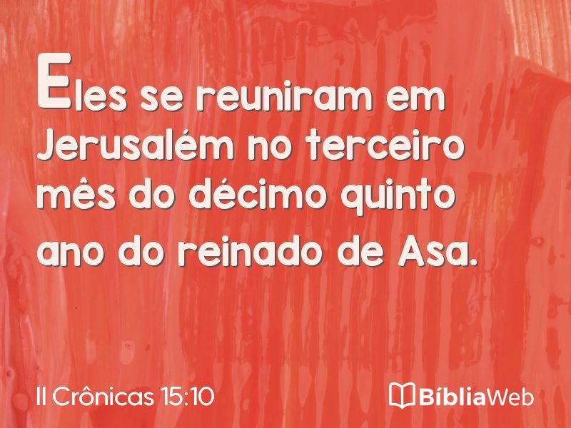 II Crônicas 15:10 em imagem para compartilhar