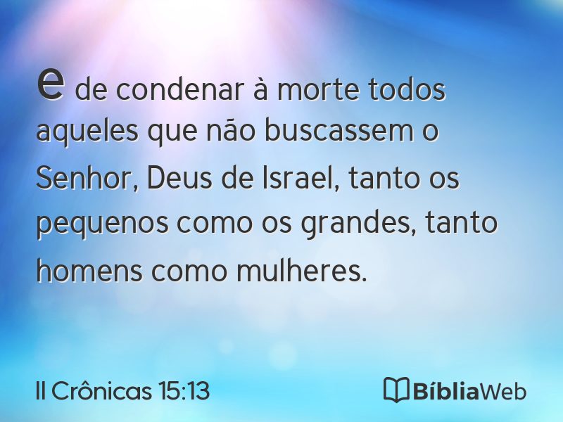II Crônicas 15:13 em imagem para compartilhar