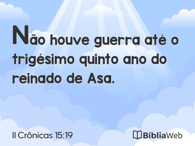 II Crônicas 15:19 em imagem para compartilhar