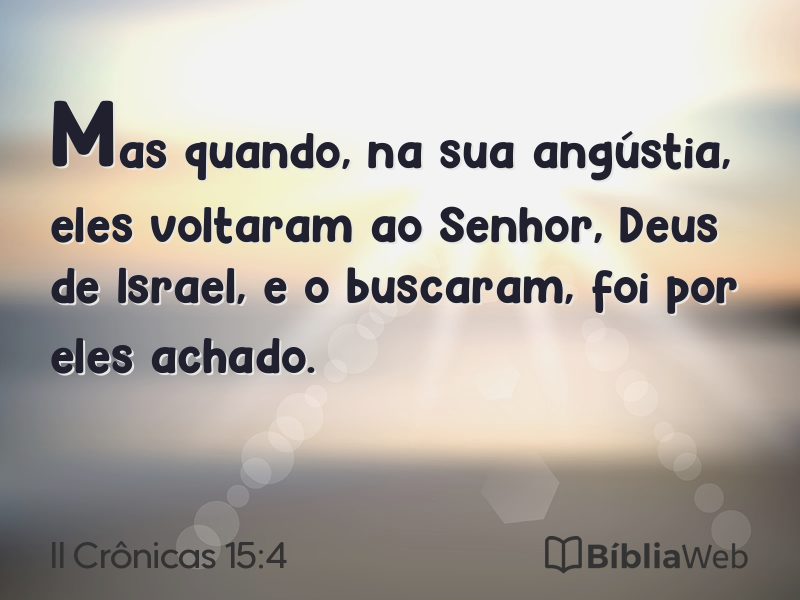 II Crônicas 15:4 em imagem para compartilhar