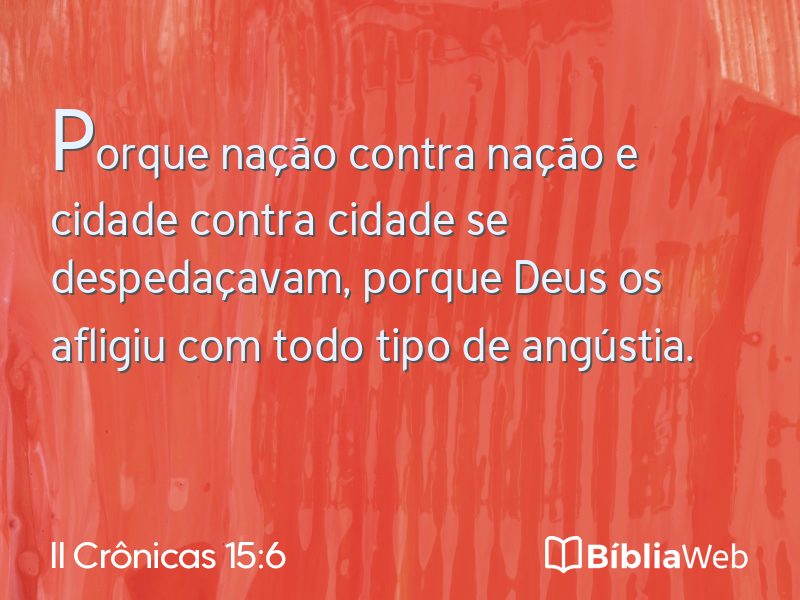 II Crônicas 15:6 em imagem para compartilhar