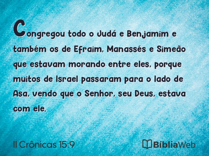II Crônicas 15:9 em imagem para compartilhar
