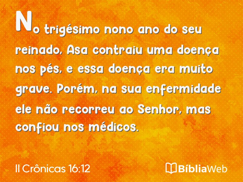 II Crônicas 16:12 em imagem para compartilhar