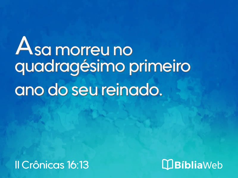 II Crônicas 16:13 em imagem para compartilhar