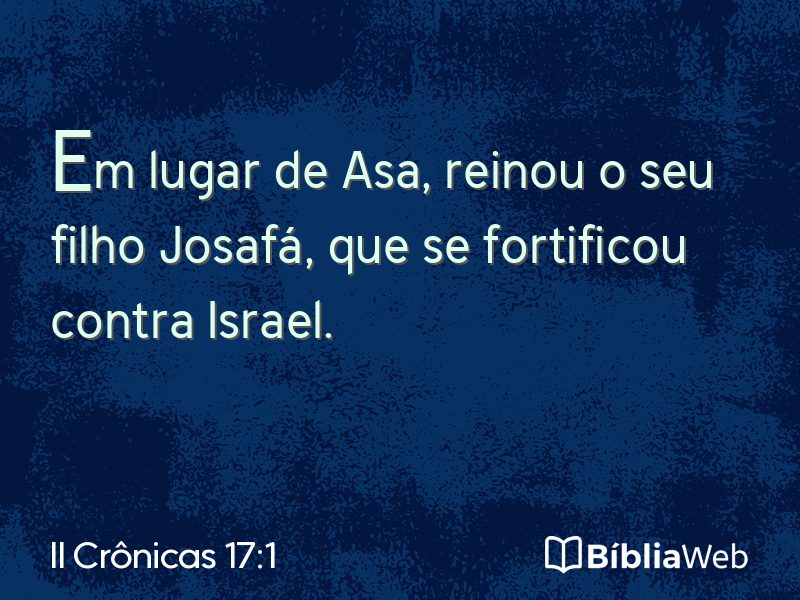 II Crônicas 17:1 em imagem para compartilhar