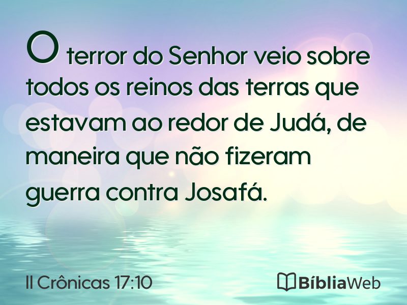 II Crônicas 17:10 em imagem para compartilhar