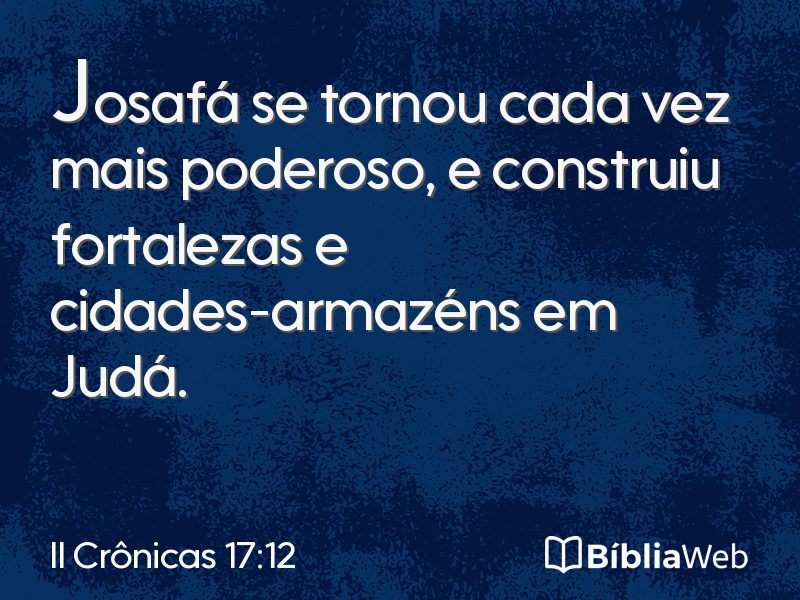 II Crônicas 17:12 em imagem para compartilhar