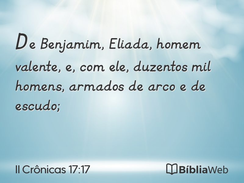 II Crônicas 17:17 em imagem para compartilhar