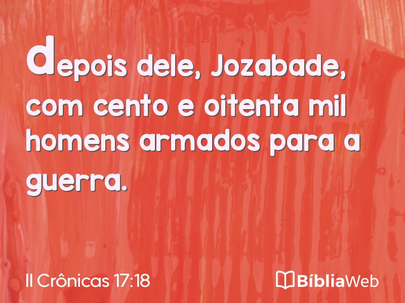 II Crônicas 17:18 em imagem para compartilhar