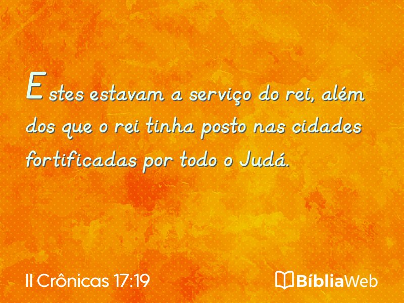 II Crônicas 17:19 em imagem para compartilhar