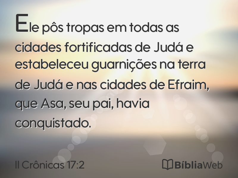 II Crônicas 17:2 em imagem para compartilhar