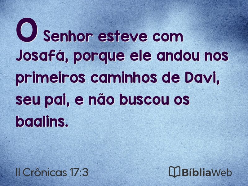 II Crônicas 17:3 em imagem para compartilhar