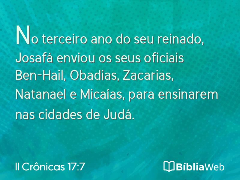 II Crônicas 17:7 em imagem para compartilhar