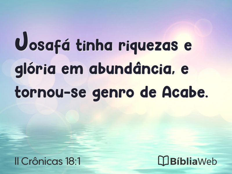 II Crônicas 18:1 em imagem para compartilhar