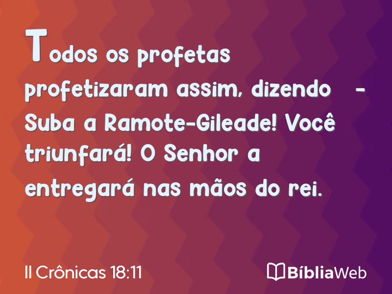 II Crônicas 18:11 em imagem para compartilhar