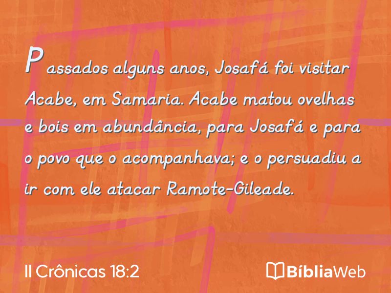II Crônicas 18:2 em imagem para compartilhar