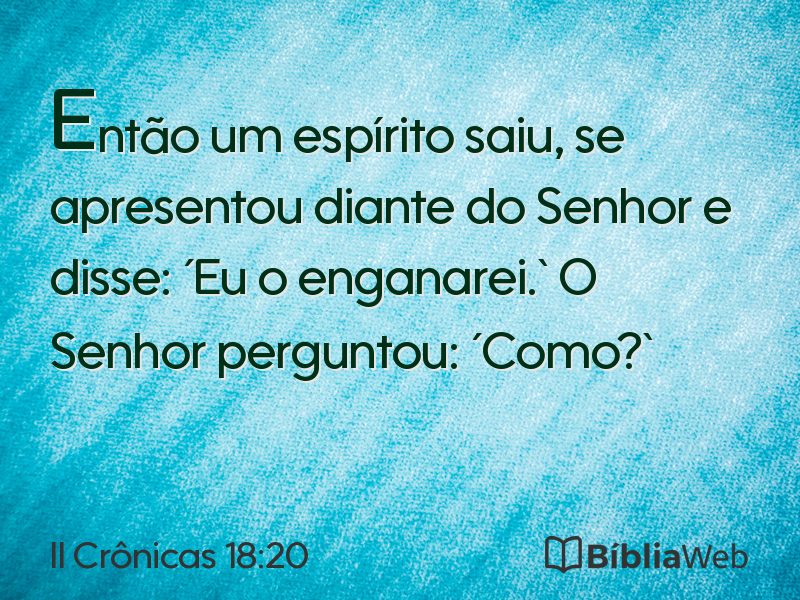 II Crônicas 18:20 em imagem para compartilhar