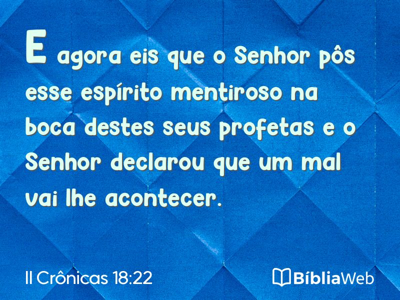 II Crônicas 18:22 em imagem para compartilhar