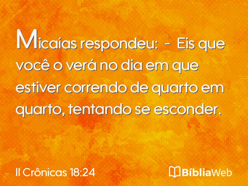 II Crônicas 18:24 em imagem para compartilhar