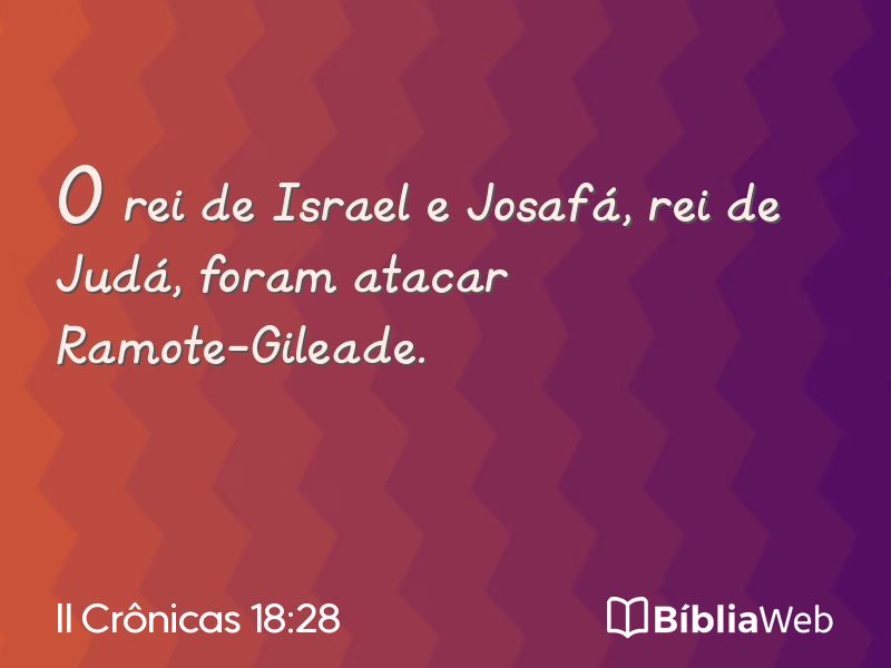 II Crônicas 18:28 em imagem para compartilhar