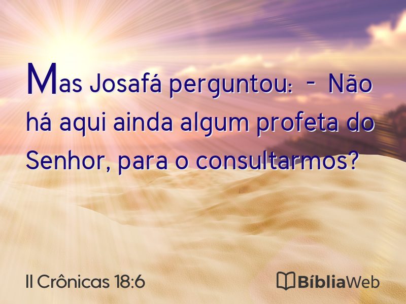 II Crônicas 18:6 em imagem para compartilhar