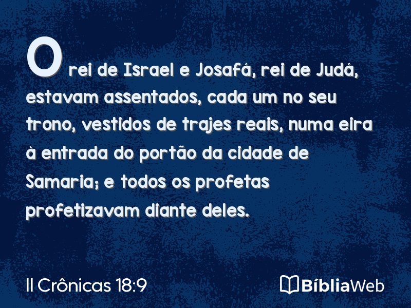 II Crônicas 18:9 em imagem para compartilhar