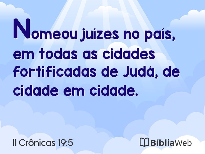 II Crônicas 19:5 em imagem para compartilhar