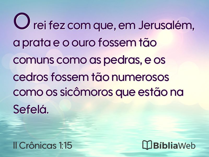 II Crônicas 1:15 em imagem para compartilhar