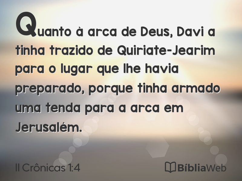 II Crônicas 1:4 em imagem para compartilhar