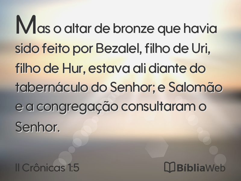 II Crônicas 1:5 em imagem para compartilhar