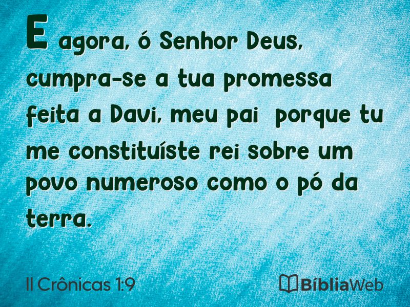 II Crônicas 1:9 em imagem para compartilhar