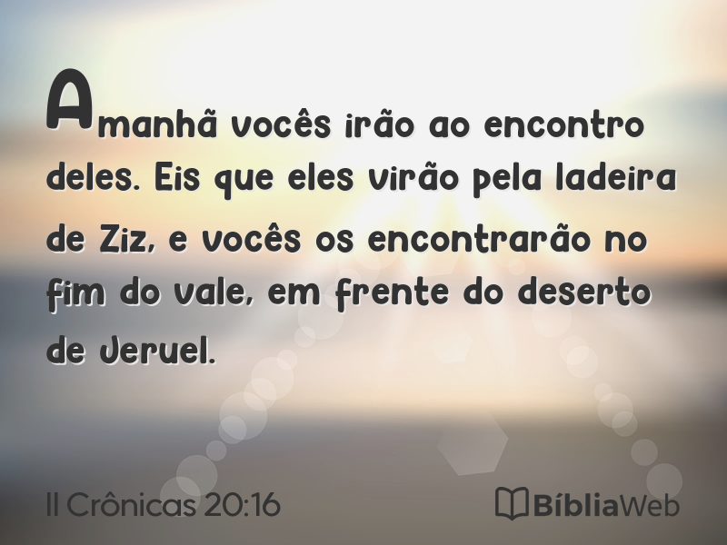 II Crônicas 20:16 em imagem para compartilhar