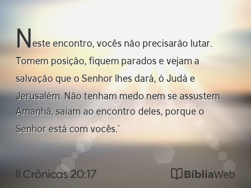 II Crônicas 20:17 em imagem para compartilhar