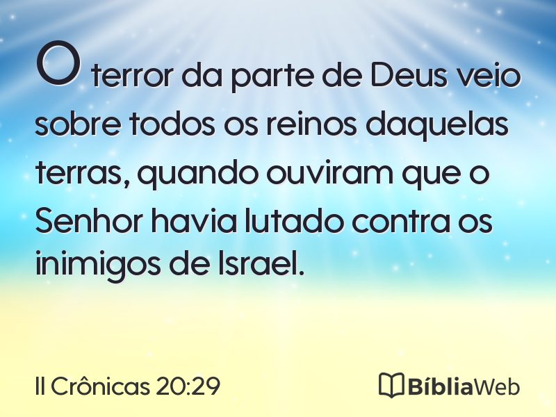 II Crônicas 20:29 em imagem para compartilhar