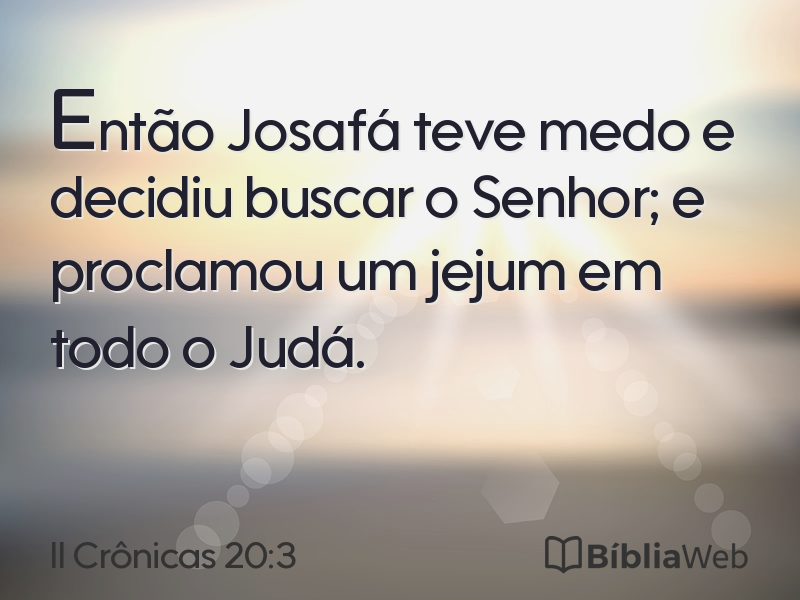 II Crônicas 20:3 em imagem para compartilhar